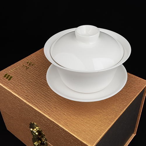 牙白古瓷8056ABC蓋杯 (三希堂)