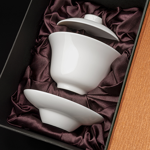 牙白古瓷8056ABC蓋杯 (三希堂)