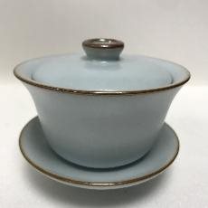 汝窯手拉蓋杯 