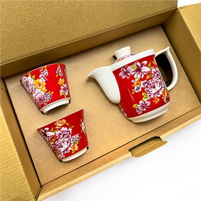 台灣紅857側壺組［一壺二杯］［紅色］