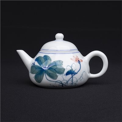 手繪青花-R05西施壺 ［彩荷］