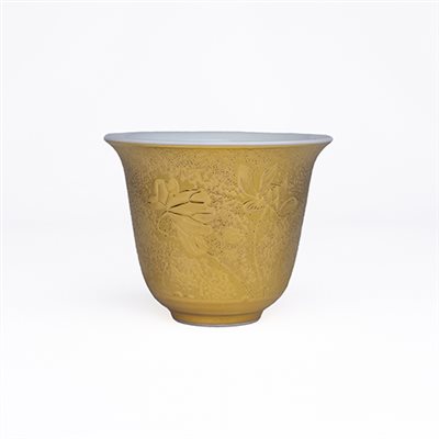 鎏金浮雕-A157飲杯［荷花］